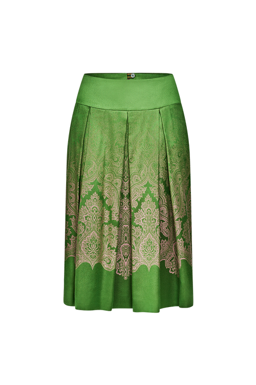 Faltenrock mit breiter Passe