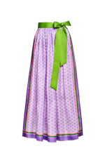 Apron with genuine hand printing - pink-green 64 / S