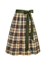 Hunting apron with classic check - brass 28 / S