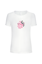 Short-sleeved shirt - white/pink/green 164 / 38