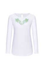 Blossom shirt - white-green 14 / 46