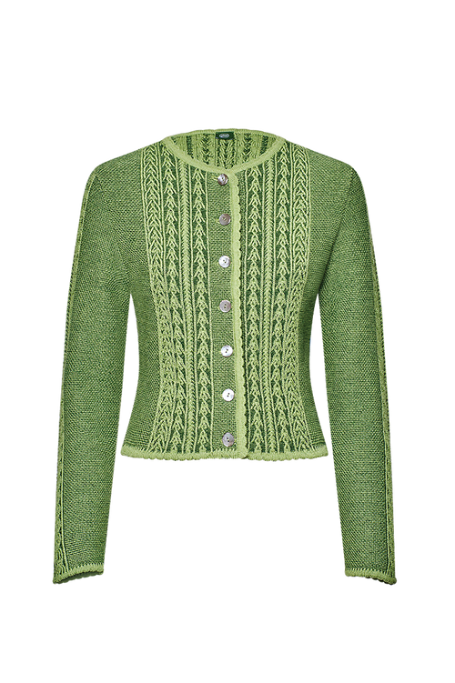 Zopfstrickjacke plattiert