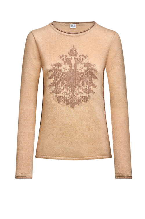 Strickpullover mit Doppeladler-Intarsie