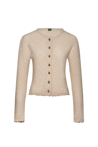 Gössl Strickjacke in Ajourmuster, natur