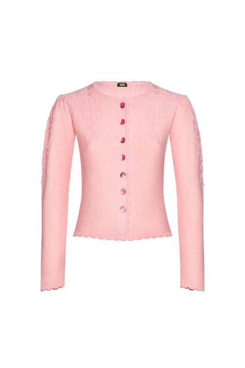 Strickjacke mit Puffärmel