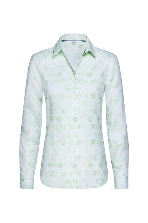Bluse mit hand gedruckten Modeln