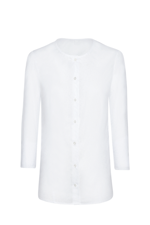 Klassische Bluse mit gestickter Margerite