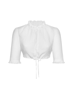 Ruffled Dirndl blouse - white 10 / 34