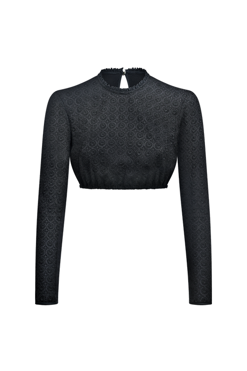 Dirndlbluse all-over bestickt
