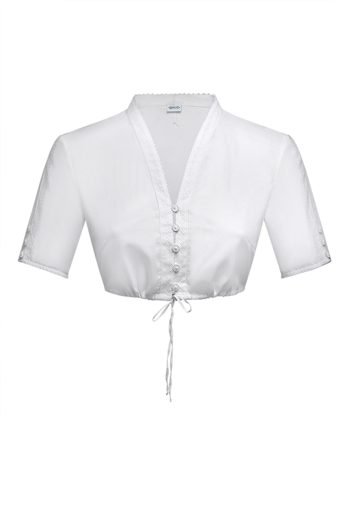 Dirndlbluse mit Klöppelspitze