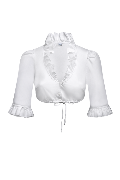 Dirndlbluse aus Baumwollsatin