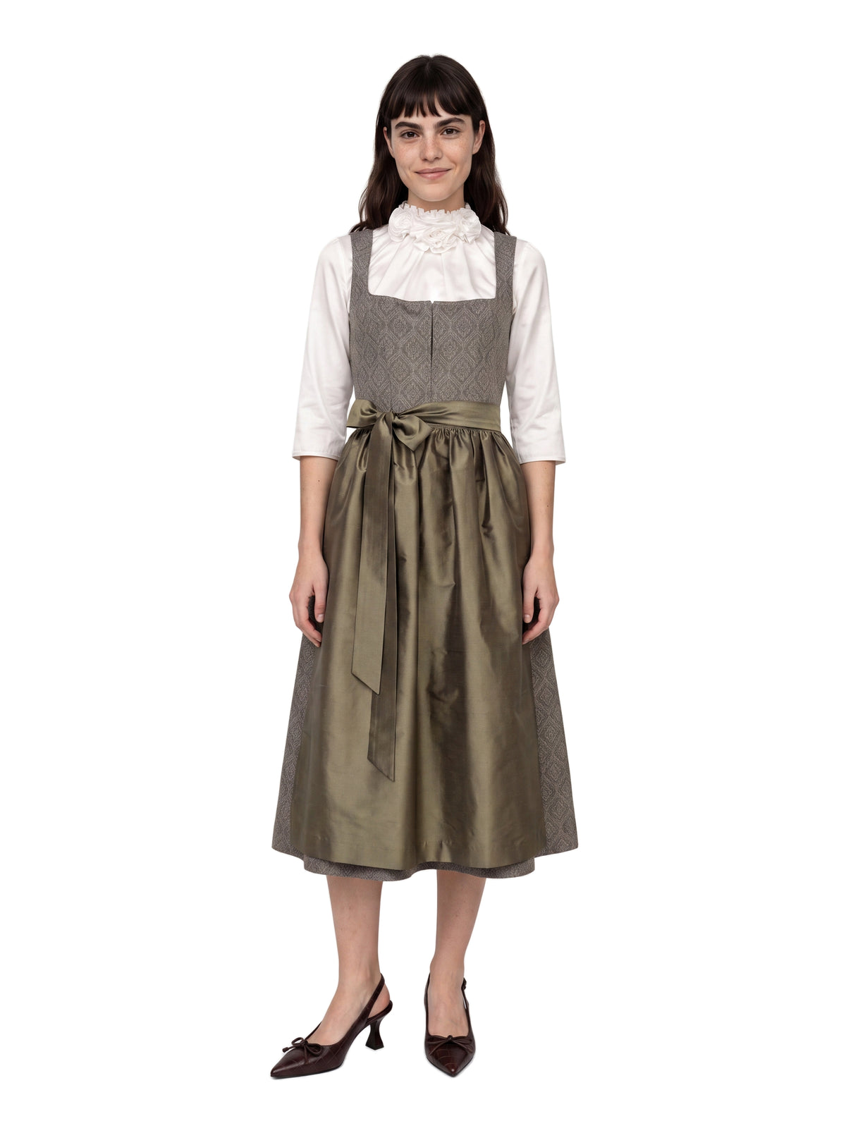 Dirndlbluse mit Rosen - Immagine 2