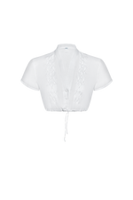 Smocked blouse - white 10 / 40