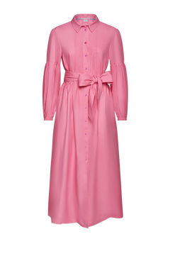 Leinenkleid mit Biesenfalten