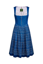 Dirndl in Blaudruck linen - light blue 51 / 40