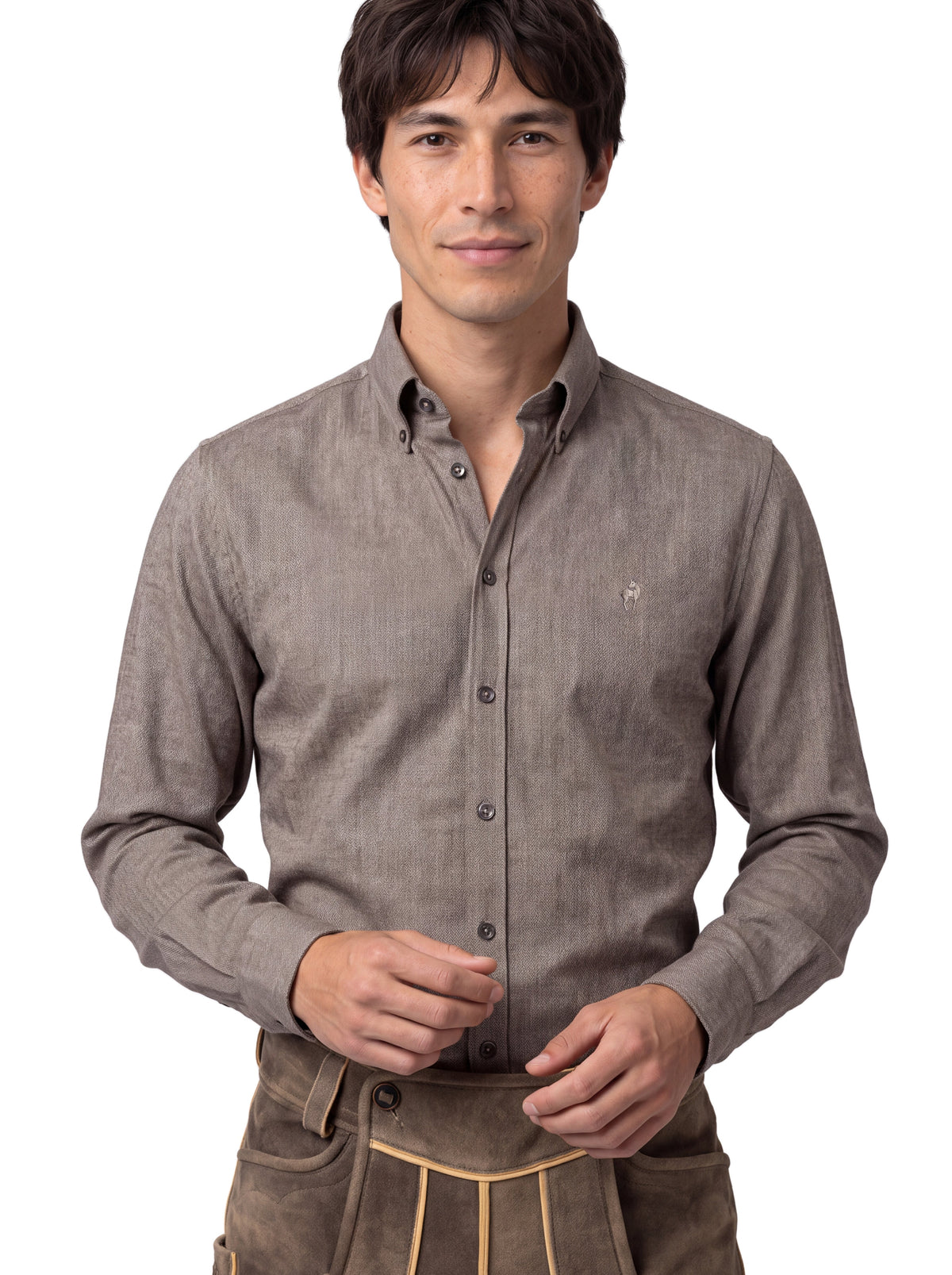 Button-down Hemd Fischgrat - Bild 7