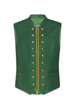 Linen Gilet - green 40 / 48