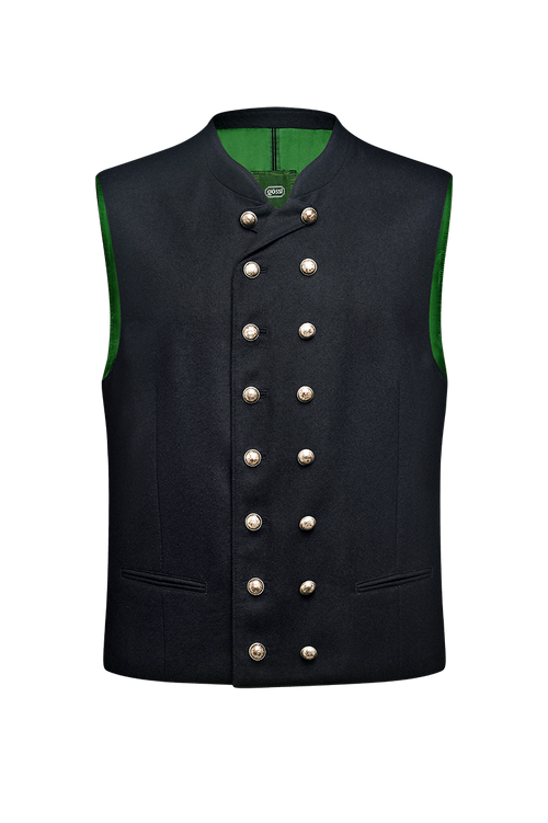 Doppelreiher Gilet aus Loden