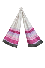Hand-printed shawl - violet 66 / 1