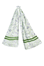 Model-pattern shawl - white/green/blue 145 / 1