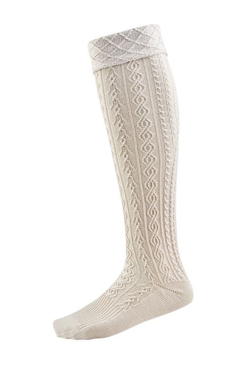 Stutzen mit Zopfmuster