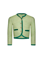 Girls' cardigan - forest moss 48 / 104