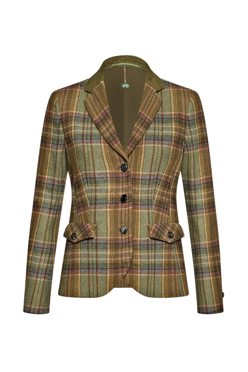 Damen Jacke Karo mit Revers