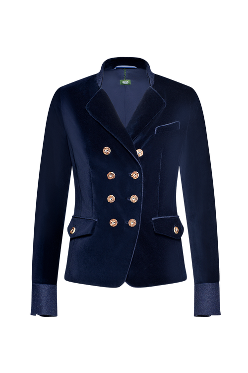 Samtjacke mit Revers