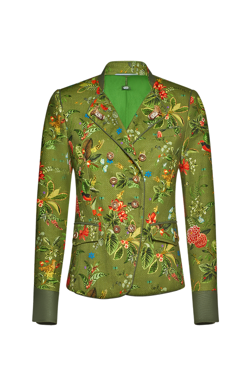 Florale Stehkragenjacke