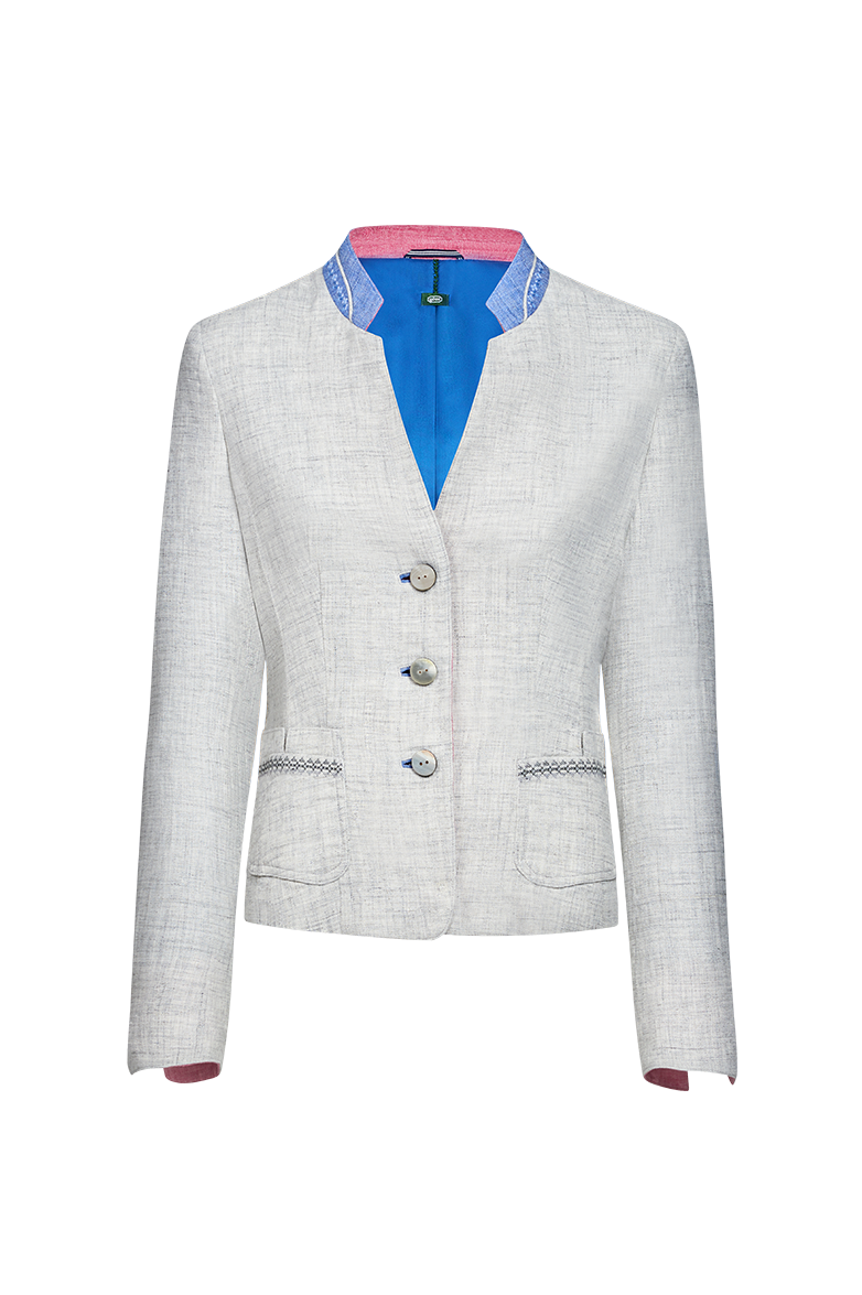 Leinenjoppe mit Kreuzstichstickerei - Translation missing: de.products.product.media.image 1