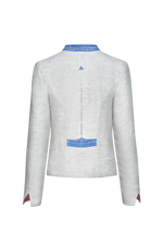 Leinenjoppe mit Kreuzstichstickerei - Miniatur 2