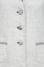 Leinenjoppe mit Kreuzstichstickerei - Miniatur 4