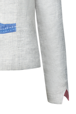 Leinenjoppe mit Kreuzstichstickerei - Miniatur 6