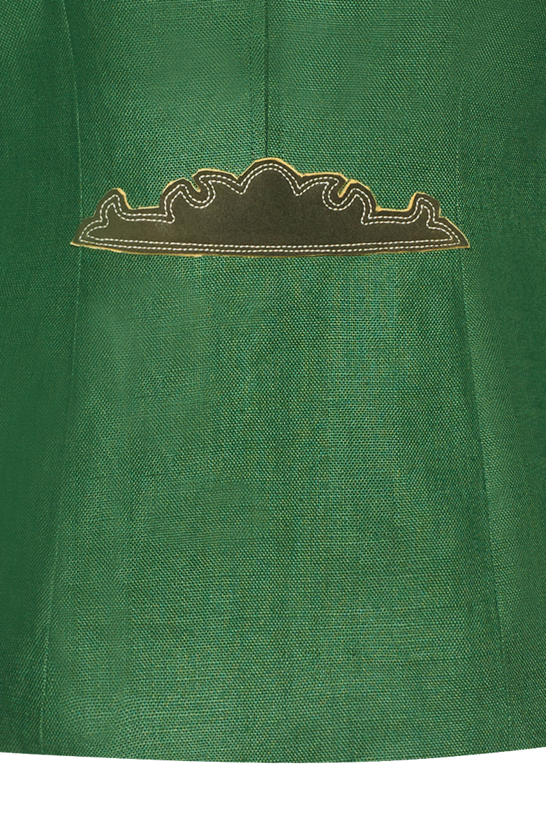 Leinenjacke mit Leder - Bild 4
