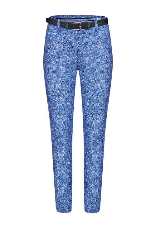 Chinohose mit Ornamentdruck