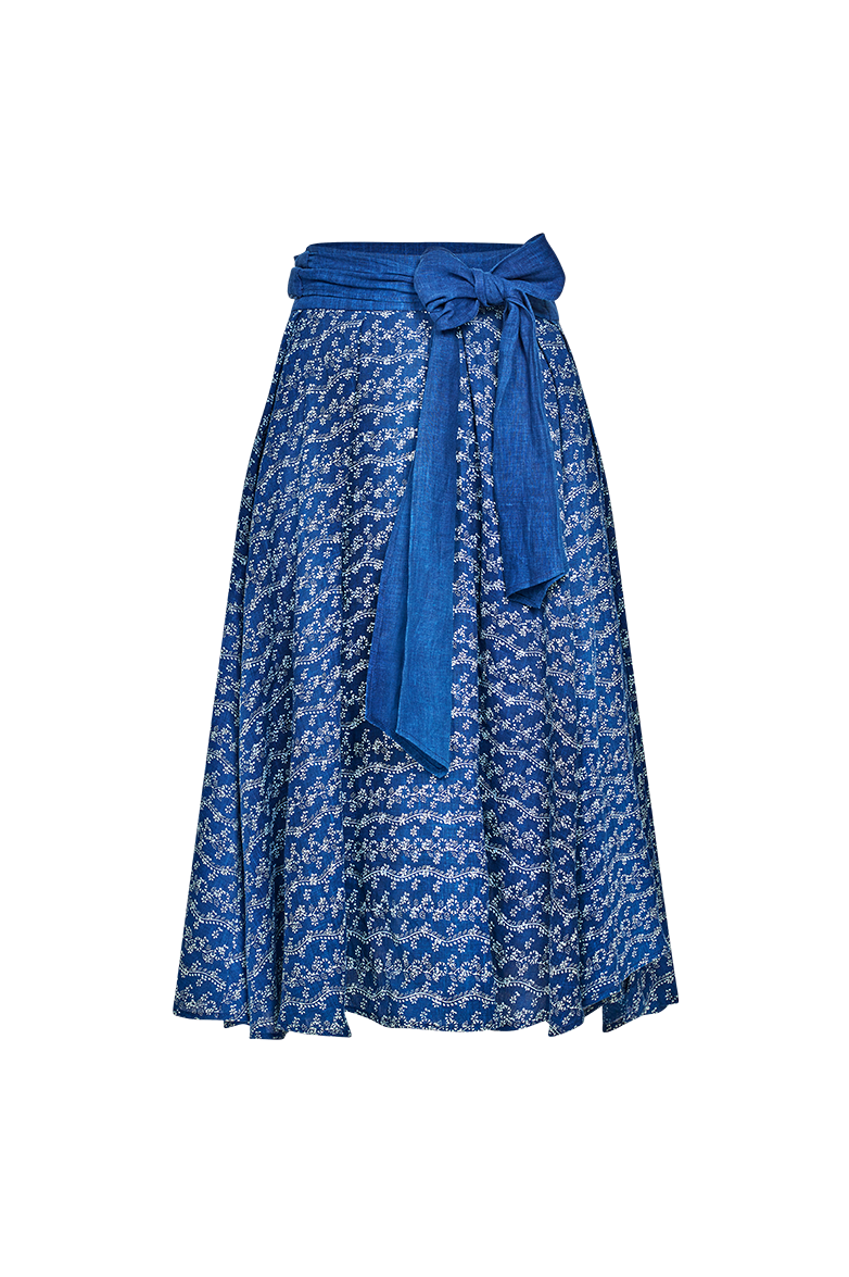 Wickelrock im Blaudruck - Translation missing: de.products.product.media.image 1