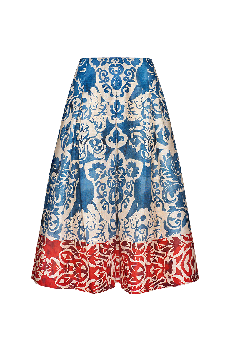 Faltenrock mit Kontrastborte - Translation missing: de.products.product.media.image 1