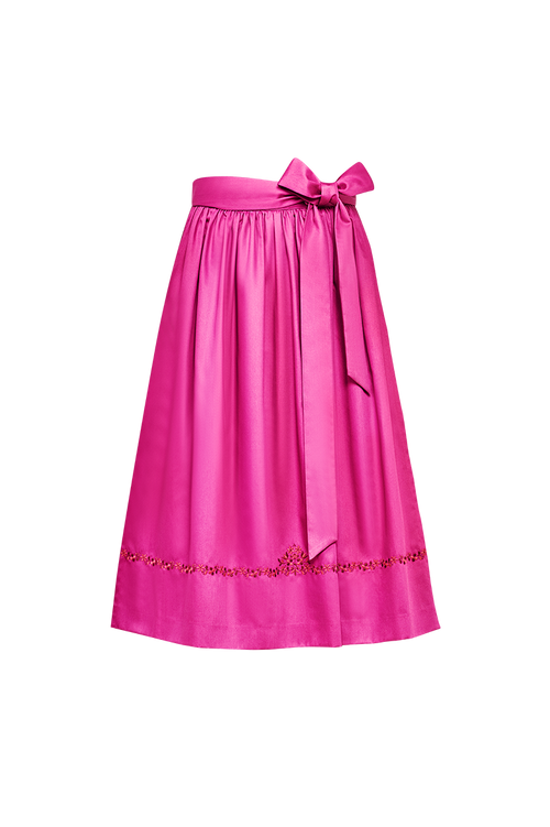 Schürze mit Model-Flachstich