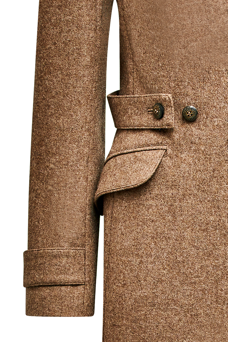 Mantel aus Loden mit Pelz - Bild 4