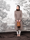 Mantel aus Loden mit Pelz - Miniatur 6