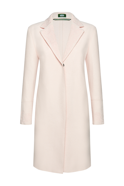 Mantel mit Paisley-Stickerei