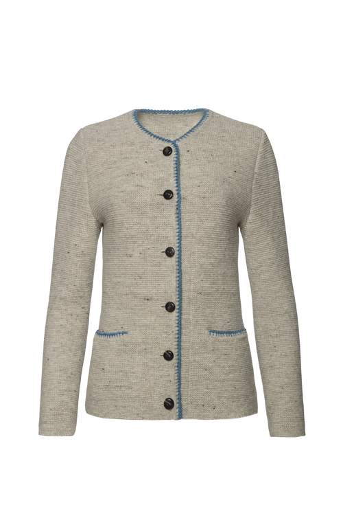 Gefütterte Links-links Strickjacke