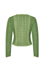 Zopfstrickjacke plattiert - Miniatur 2