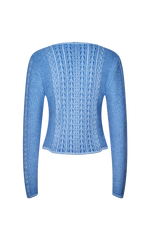Zopfstrickjacke plattiert - Miniatur 8
