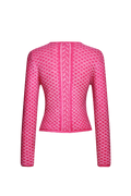 Plattierte Strickjacke mit Brokatmuster - Miniatur 2