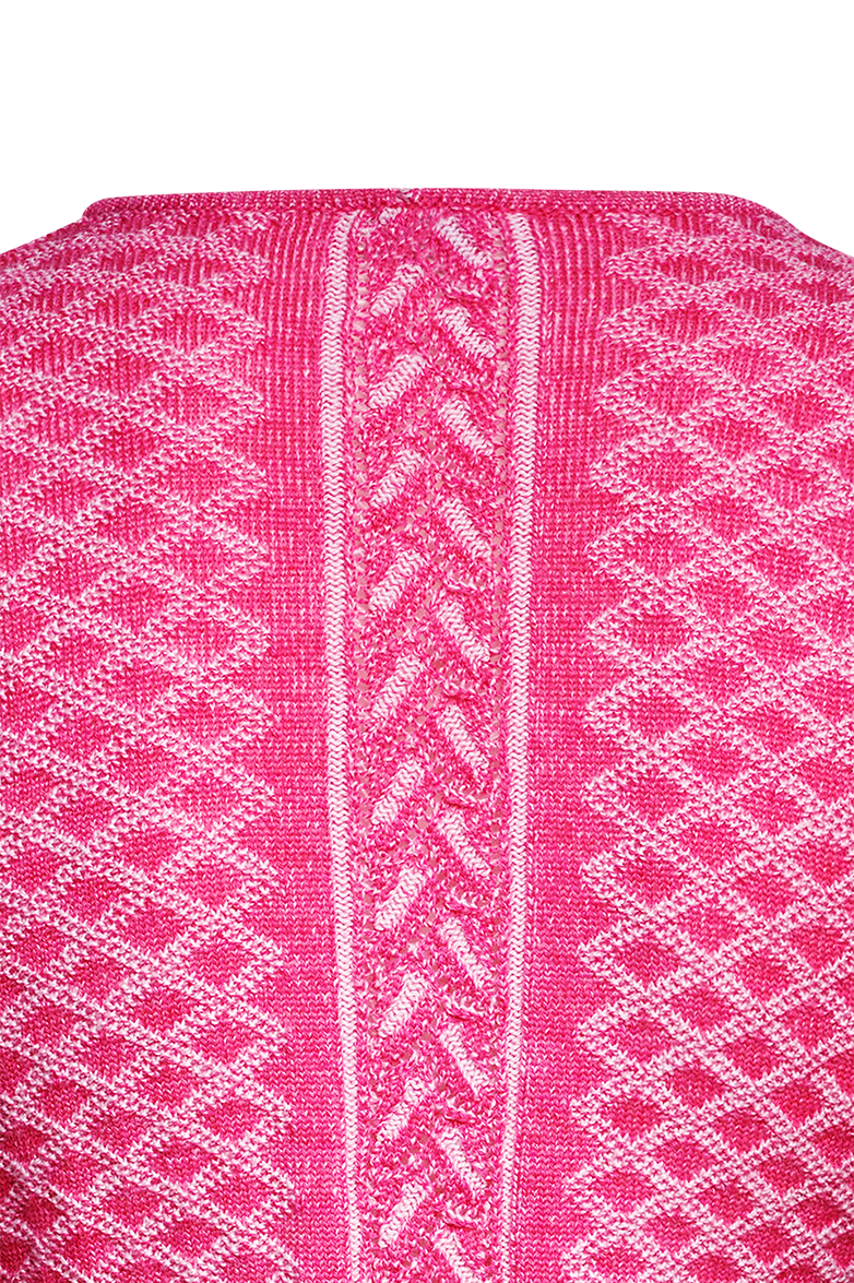 Plattierte Strickjacke mit Brokatmuster - Bild 5