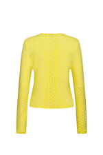 Plattierte Strickjacke mit Brokatmuster - Miniatur 2