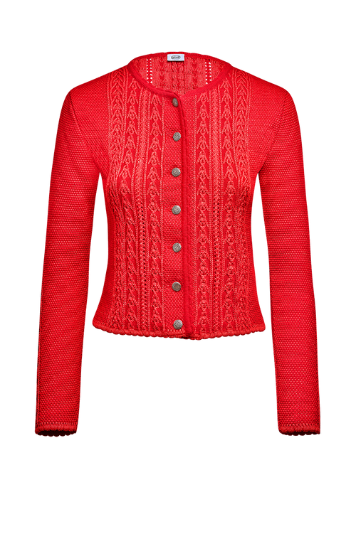 Jacke in plattiertem Strick