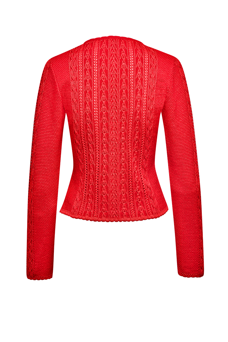 Jacke in plattiertem Strick - Bild 2