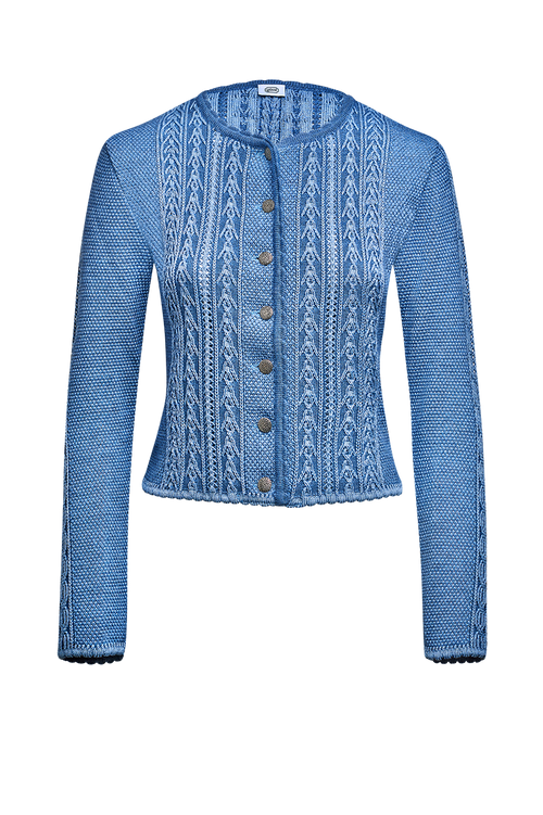 Plattierte Strickjacke